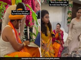 Viral Video: Groom Sits At <i>Mandap</i> With Laptop. Watch The Bride's Reaction... Viral Video: Groom Sits At <i>Mandap</i> With Laptop. Watch The Bride's Reaction...