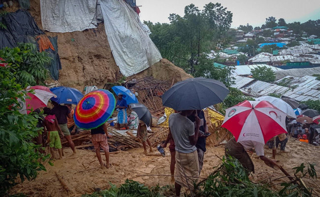 Bangladesh Evacuates 10,000 Rohingya After Landslides, Floods