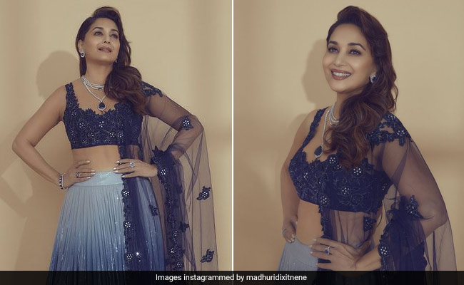 Madhuri Dixit In An Electrifying Blue Lehenga Washes Away Our Midweek Blues