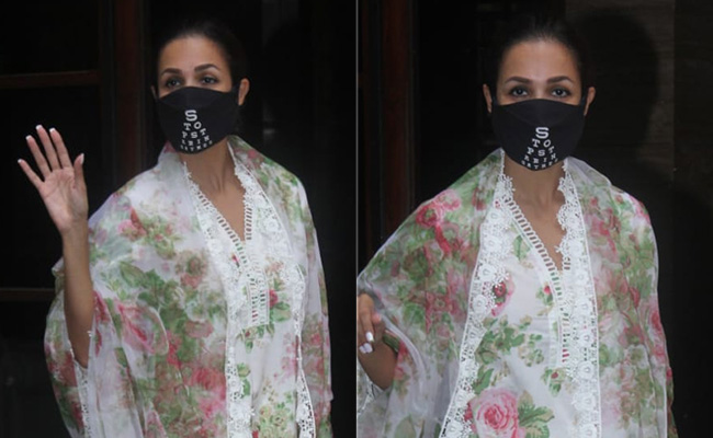 Malaika Arora's Breezy Floral Suit Gets An Elegant Rs 3.8 Lakh Lady Dior Touch To It