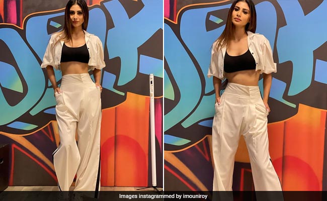 Mouni Roy Is Making The Monsoon Ultra Magical In Her Chic White And Black Co-Ord Set