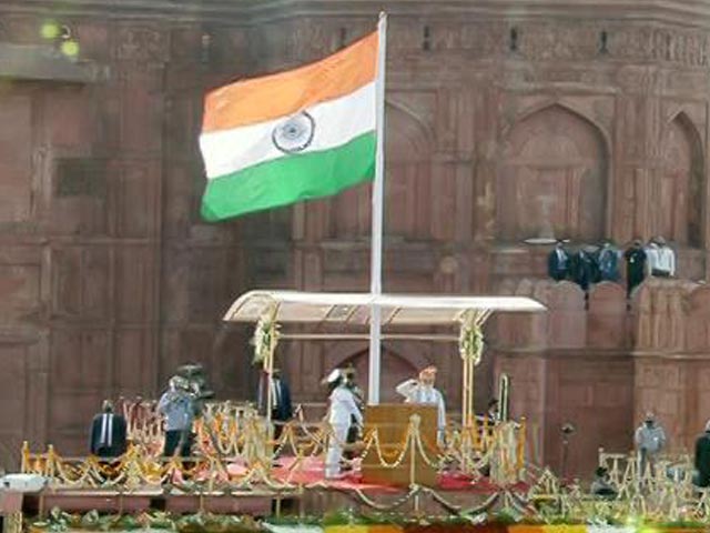 PM Modi Hoists Tricolour At Red Fort As India Celebrates 75th Independence Day