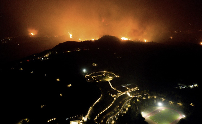 Greece Battles To Control Fire Close To Ancient Olympic Site
