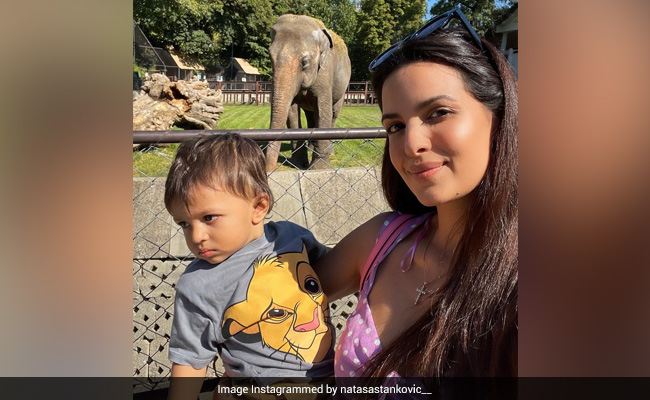 सैर पर निकलीं हार्दिक पांड्या की बीवी नताशा स्टेनकोविक, बेटे को दिखाया हाथी और चीता...देखें Photos