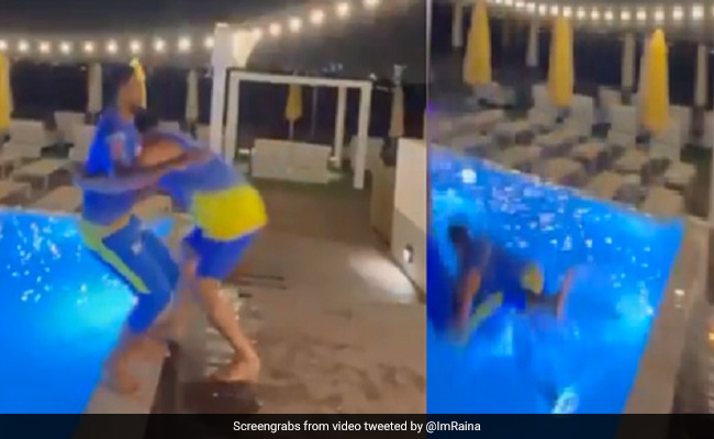 Video: सुरेश रैना बन गए 'John Cena', साथी खिलाड़ी को पटककर ऐसे दिया पूल में धक्का