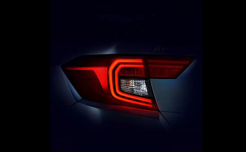 Latest Honda Amaze Facelift Teaser Reveals New LED Taillamps