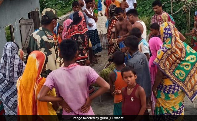 BSF Jawans Evacuate Ailing Woman To Assam Hospital By Speed Boat