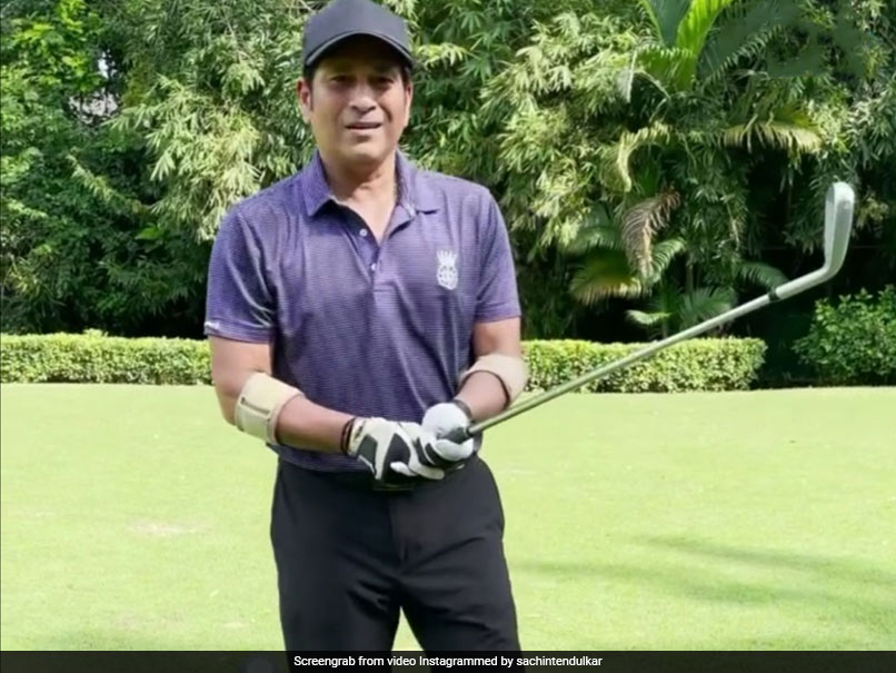Watch: Sachin Tendulkar Plays Golf Left-Handed. Any Guesses Who Helped Him Out?