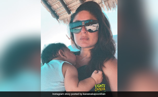 Kareena Kapoor And Baby Jeh Could Be Stranded On An Island But Mommy's Sunglasses Go With Her
