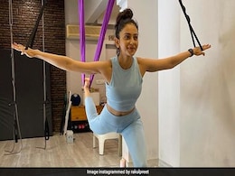 Rakul Preet Singh Is Flying Through Yoga Class. Pic Here Rakul Preet Singh Is Flying Through Yoga Class. Pic Here