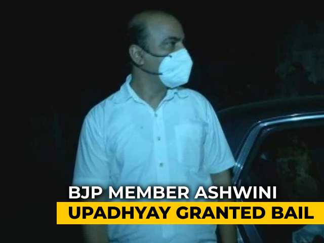 BJP Member Ashwini Upadhyay, Arrested Over Anti-Muslim Slogans, Gets Bail