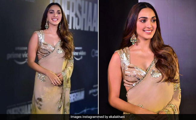 Kiara Advani Radiates With Grace In Her Gorgeous Sequinned Manish Malhotra <i>Saree</i>