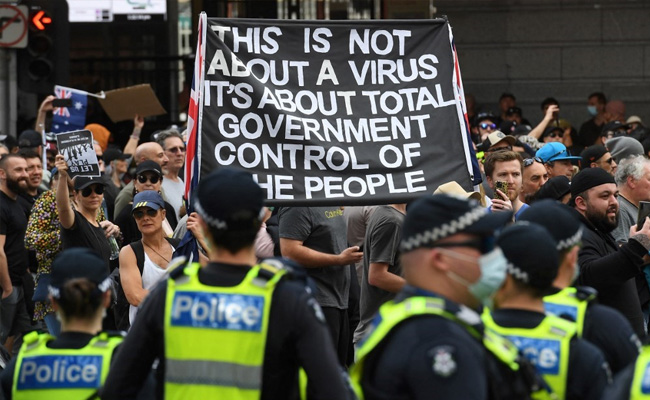 Hundreds Of Protesters Arrested As Australia Reports Record Covid Cases
