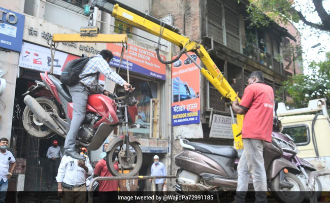 Viral Picture of Motorcycle Being Towed Along With Rider In Pune