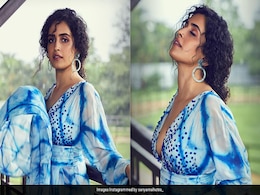 Sanya Malhotra Gives Us The Most Chic Kind Of Blues In A Beautiful White And Blue Dress Sanya Malhotra Gives Us The Most Chic Kind Of Blues In A Beautiful White And Blue Dress