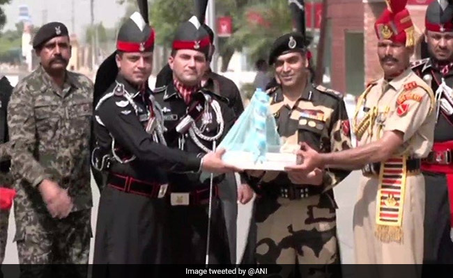 BSF, Pakistan Rangers Exchange Sweets On India's 75th Independence Day