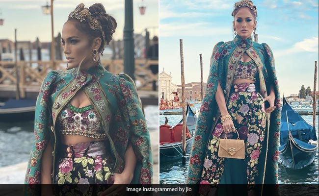 Jennifer Lopez Looked Brilliant In Brocade For The Dolce & Gabbana Show In Venice
