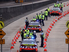 Australia Reports Record Covid Cases As Police Block Sydney Protest