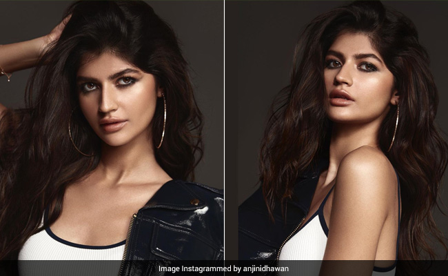 Anjini Dhawan Is Making Rocker Chic Headlines In A Sleek Black Leather Jacket And Crop Top