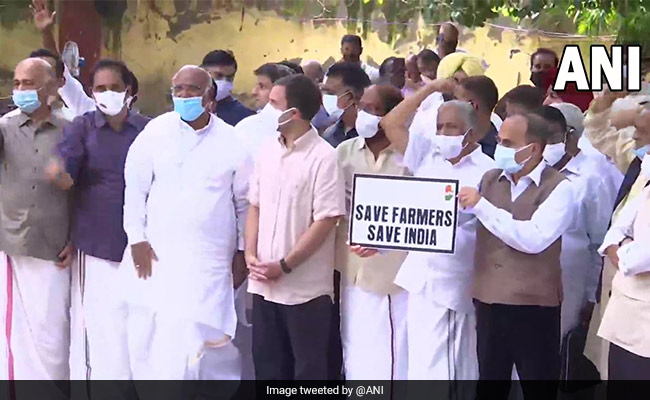 Rahul Gandhi, Other Leaders Join Farmers Protest At Delhi's Jantar Mantar