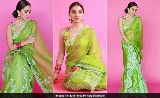 Kiara Advani's Rs 48K <i>Saree</i> Takes Us To An Enchanted Garden Of A Bygone Era