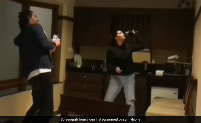 It's Sunny Leone Vs "Wild Flying Cockroach" In This ROFL Clip. Don't Miss Her Husband Daniel Weber's Reaction