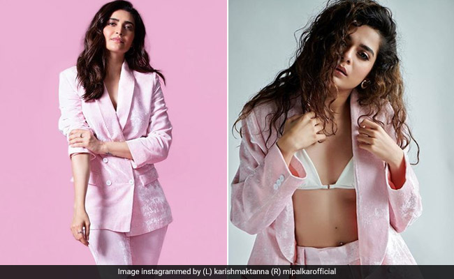 Karishma Tanna Or Mithila Palkar: Who Means Business In Blush Pink Pantsuits?