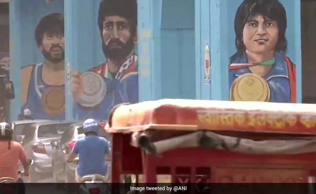 Delhi Metro Pillars Showcase Graffiti Of Tokyo Olympics Medal Winners