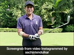 Watch: Tendulkar Plays Golf Left-Handed. Any Guesses Who Helped Him Out?
