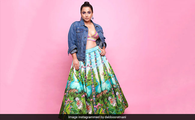 Only Vidya Balan Could Pair A Printed <i>Lehenga</i> With A Denim Shirt So Fabulously