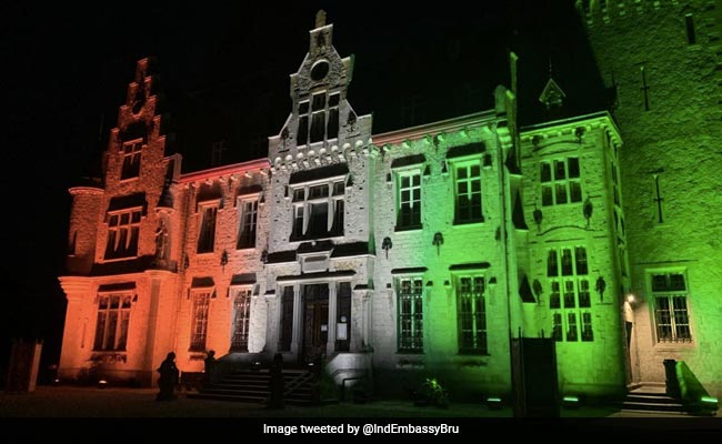 Belgium's Iconic Building Lights Up In Tricolour, Marks India's 75th Independence Day