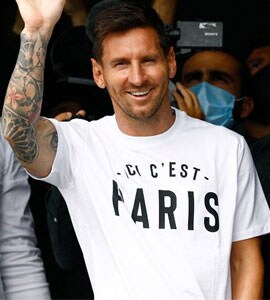 PSG-Bound Lionel Messi Lands In Paris
