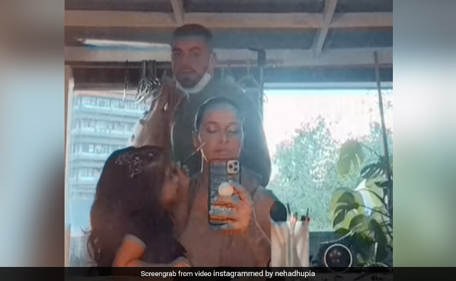 How Pregnant Neha Dhupia's Little Daughter Mehr Made Her Day Special On Set