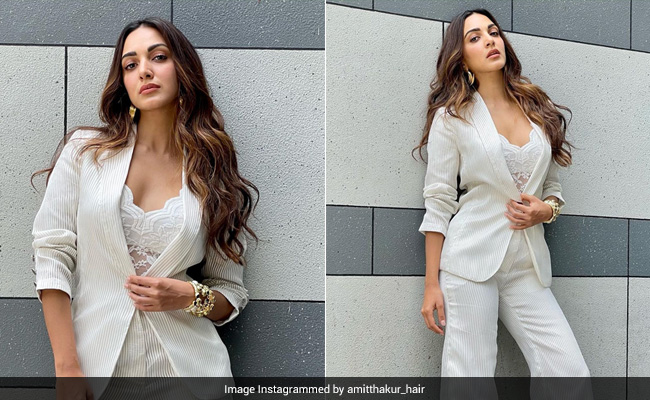 In A Glorious White Pantsuit And Lace Bralette, Kiara Advani Means Serious Business