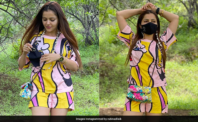 Rubina Dilaik Looks "Fresh Like A Matcha" In Her Colourful Co-Ord Set