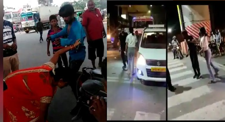 लखनऊ में फिर हुआ थप्पड़ कांड, बीच सड़क पर एक महिला ने ऑटो ड्राइवर को चप्पल से की धुनाई