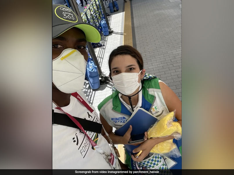 Watch: How A Tokyo Olympics Volunteer Helped Jamaican Athlete Hansle Parchment Win Gold