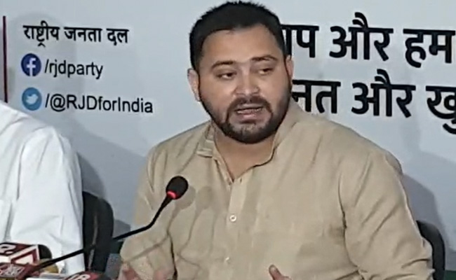 Tweeting Video, Bihar's Tejashwi Yadav Alleges "Theft" In Parliament