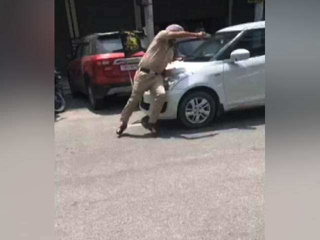 On Camera, Punjab Cop Dragged By Car He Was Trying To Stop For Checking