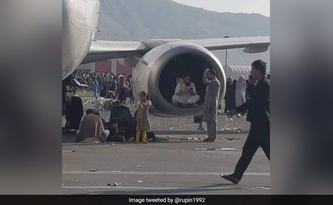 प्लेन के पंख पर बैठकर मोबाइल चला रहा था शख्स, वायरल हुई फोटो, IPS बोला- तालिबान का असली Wing Commander