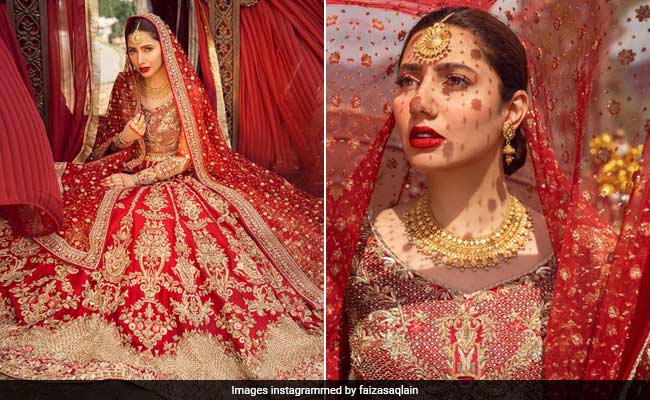 Mahira Khan In A Gorgeous Red And Gold <i>Lehenga</i> Is Winning Hearts With Her Traditional Avatar