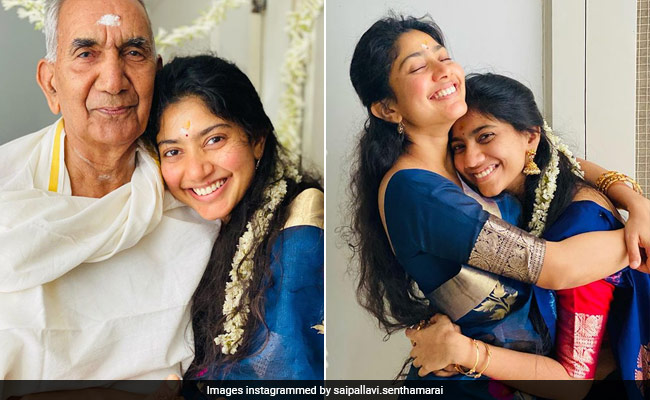 Sai Pallavi's Natural Beauty In Blue <i>Saree</i> And Jasmine Flowers Is A Style Statement In Simplicity