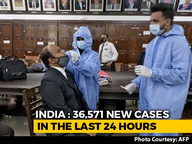 36,571 Fresh Coronavirus Cases In India, Marginally Higher Than Yesterday