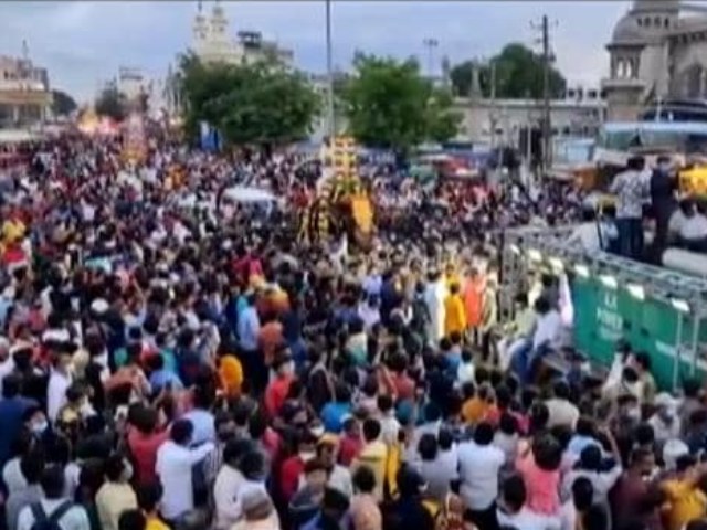 Hundreds Gather Without Social Distancing For Bonalu Festival In Hyderabad