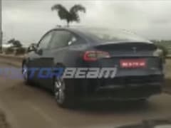 Tesla Model Y Electric SUV Spotted Testing In India