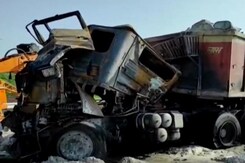 4 Killed As 2 Trucks Collide, Catch Fire In Ajmer 4 Killed As 2 Trucks Collide, Catch Fire In Ajmer