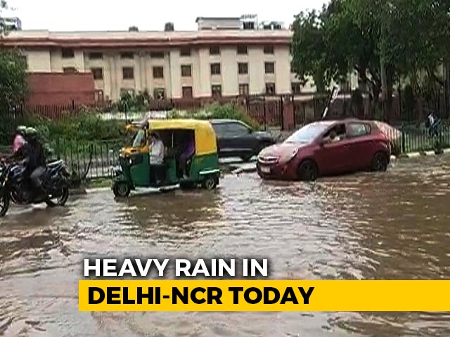 Heavy Rain In Delhi Causes Waterlogging, Traffic Snarls