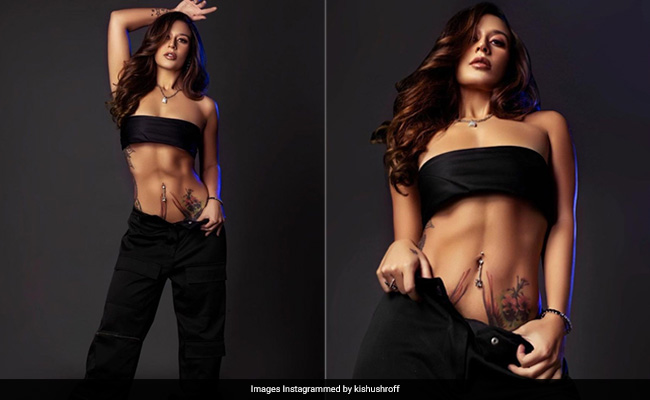 Krishna Shroff Sets Fitspo Goals Like No One Else In A Trendy Black Bandeau With Cargo Pants