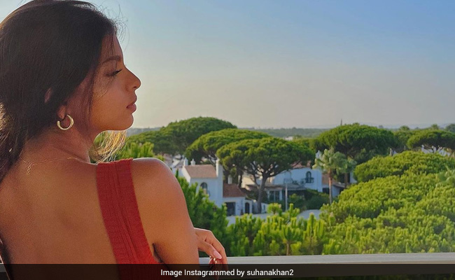 शाहरुख की बिटिया सुहाना खान ने डीप नेक रेड ड्रेस में शेयर कीं Photos, शनाया कपूर का यूं आया कमेंट