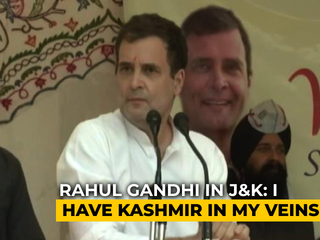 "Bit Of <i>Kashmiriyat</i> In Me," Says Rahul Gandhi In J&K, Attacks Centre